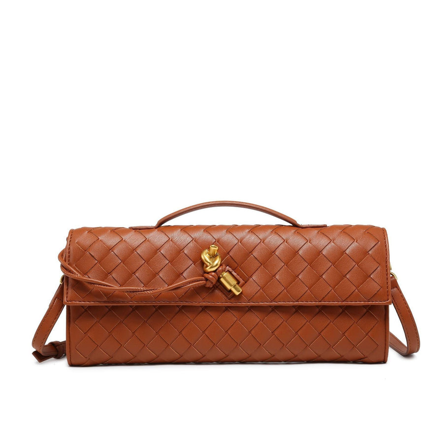 Luxury Vegan Leather Clutch – Handwoven, Elegant & Sustainable