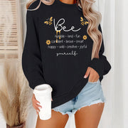 Damen Sweatshirt mit inspirierendem Bienenmotiv und positiven Affirmationen
