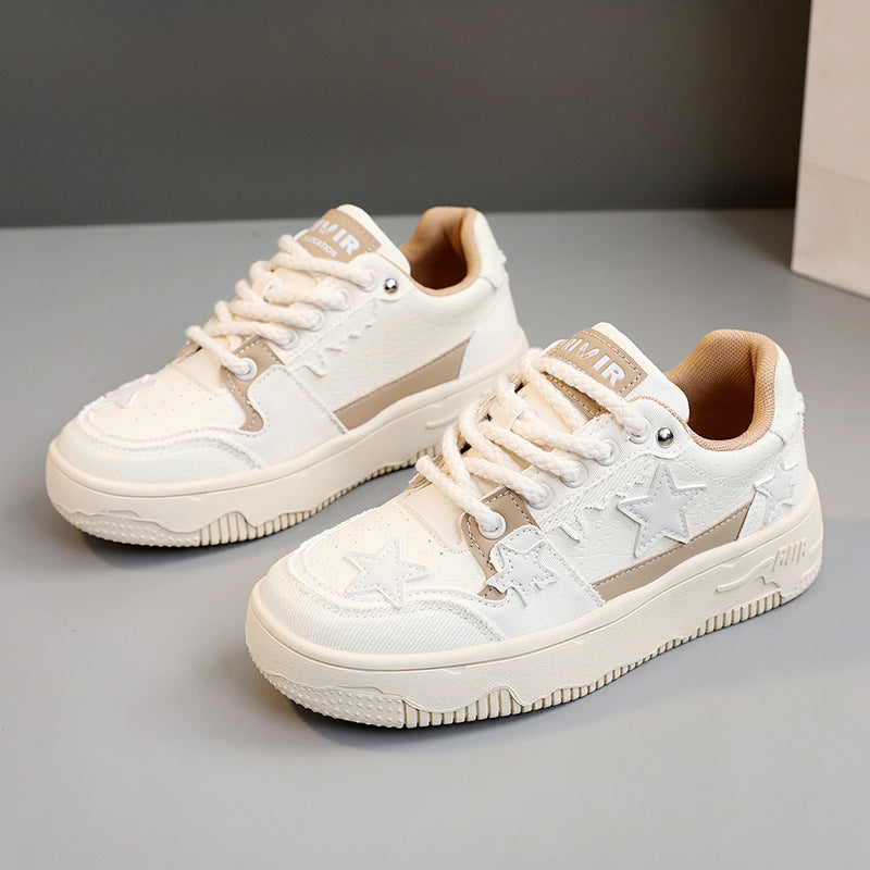 Damen Sportliche Sneakers mit modischem Stern-Design und atmungsaktiver Oberflächenstruktur
