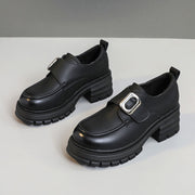 Damen Chunky Loafers mit modischem Schnallen-Design