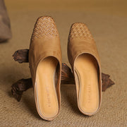 Nora | Damen Leder Mules mit stilvollem Look
