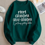 Damen Sweatshirt mit kreativem Familienaufdruck und bequemer Passform