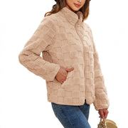 Damen Fleecejacke mit strukturiertem Design und seitlichen Eingrifftaschen