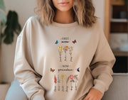 Damen Sweatshirt mit floralem Druck und inspirierendem Schriftzug