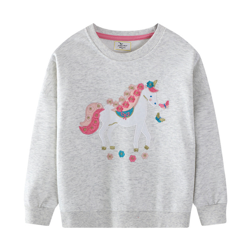 Mädchen Sweatshirt mit zauberhaftem Einhornmotiv Drune
