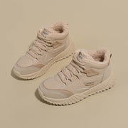 Damen trendige High-Top Sneakers mit weichem Fleece-Futter und rutschfester Laufsohle