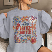 Damen Sweatshirt mit kreativem Baseball-Motiv und lässigem Schnitt