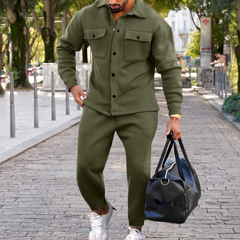 Herren lässiges Freizeit-Set mit praktischen Taschen Aliams