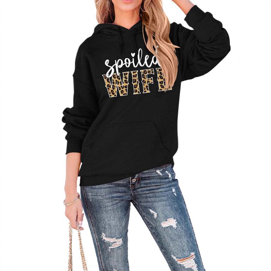Damen Kapuzenpullover mit kreativem und elegantem Schriftzug