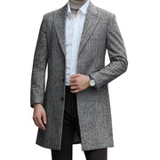 Herren eleganter Wollmantel mit luxuriösem Schnitt und praktischen Taschen Aliams