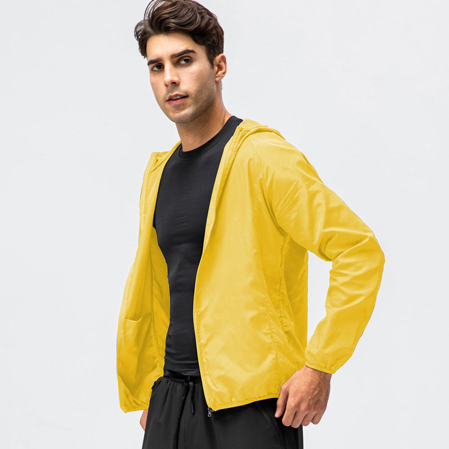 Herren leichte Laufjacke mit atmungsaktiven Eigenschaften und reflektierendem Design Heidi-Mode