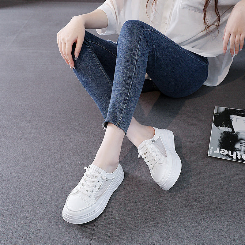 Damen lässige Sneaker mit atmungsaktivem Mesh-Obermaterial und dämpfender Sohle
