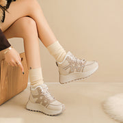 Damen High-Top Sneakers mit samtigem Innenfutter und rutschfester Sohle