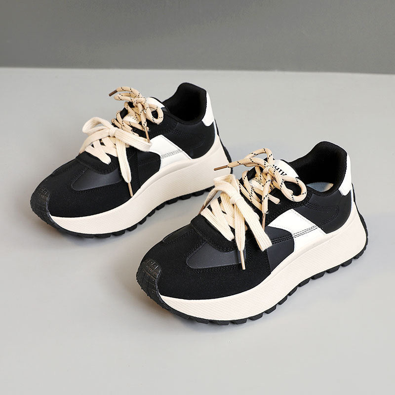 Damen Sportliche Plateau Sneakers mit atmungsaktiver Polsterung