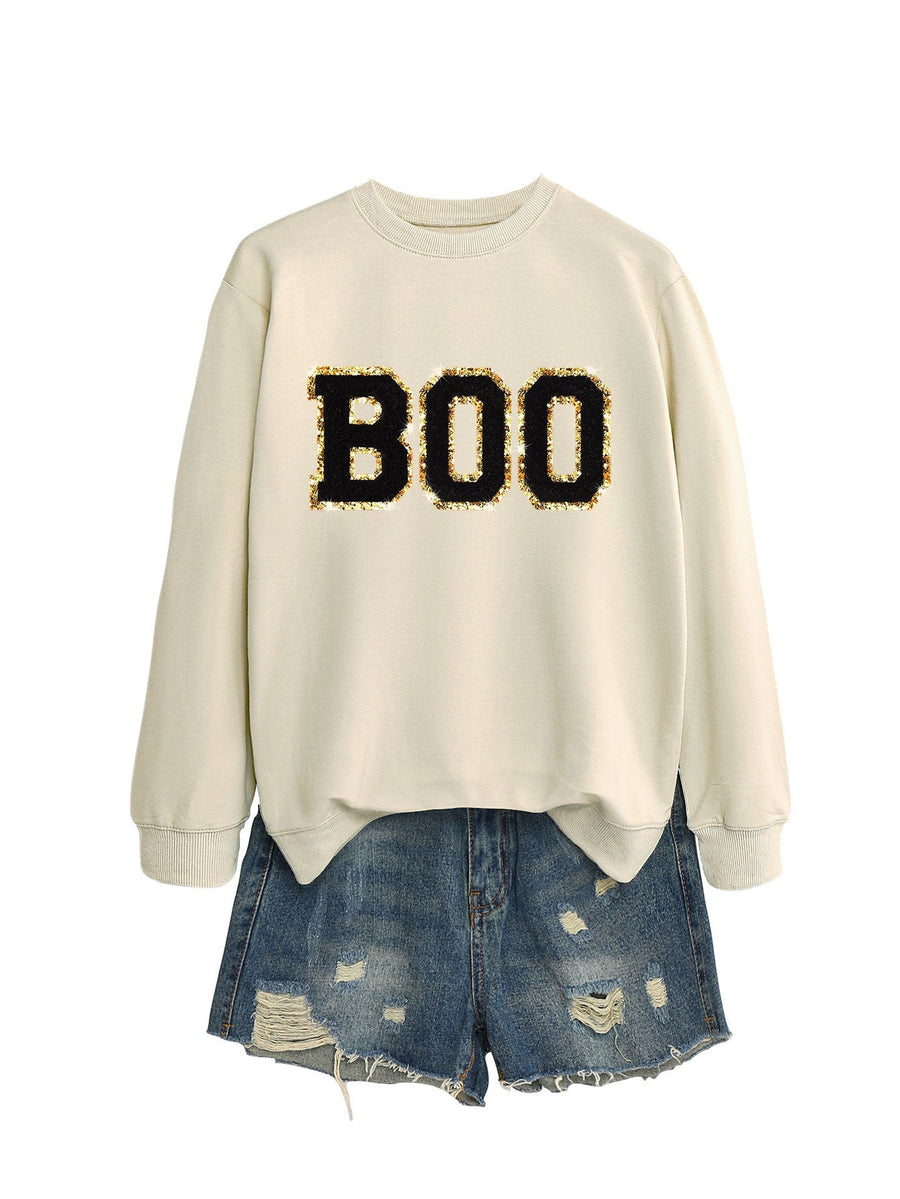Damen Sweatshirt mit glitzerndem Aufdruck
