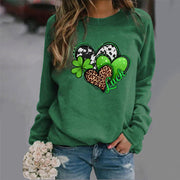Damen Sweatshirt mit kreativem Herzdesign und auffälligem Motiv