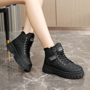 Damen Winterliche High-Top Boots mit kuscheligem Innenfutter und rutschfester Sohle