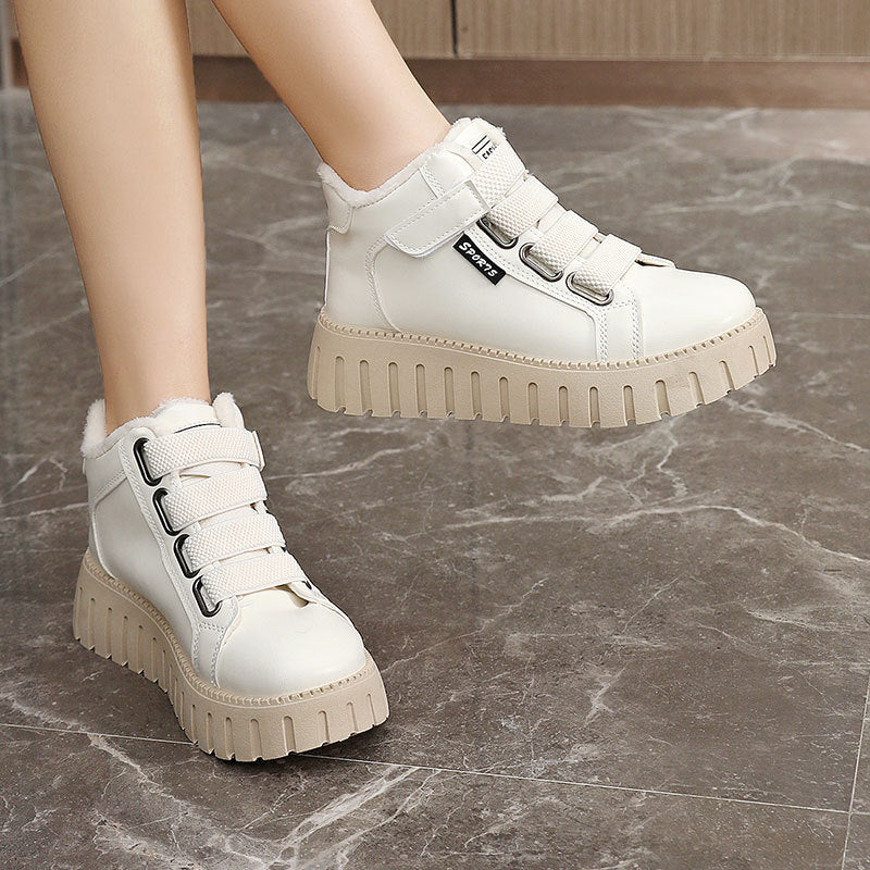 Damen High-Top Sneakers mit gefüttertem Innenbereich und rutschfester Profilsohle
