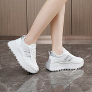 Damen Plateau Sneakers mit stilvollem Design und dämpfender Laufsohle