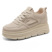 Damen modische Plateau-Sneaker mit dämpfender Sohle und atmungsaktivem Obermaterial