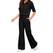 Damen Zweiteiliges Freizeit-Set mit weitem Schnitt und modischen Details