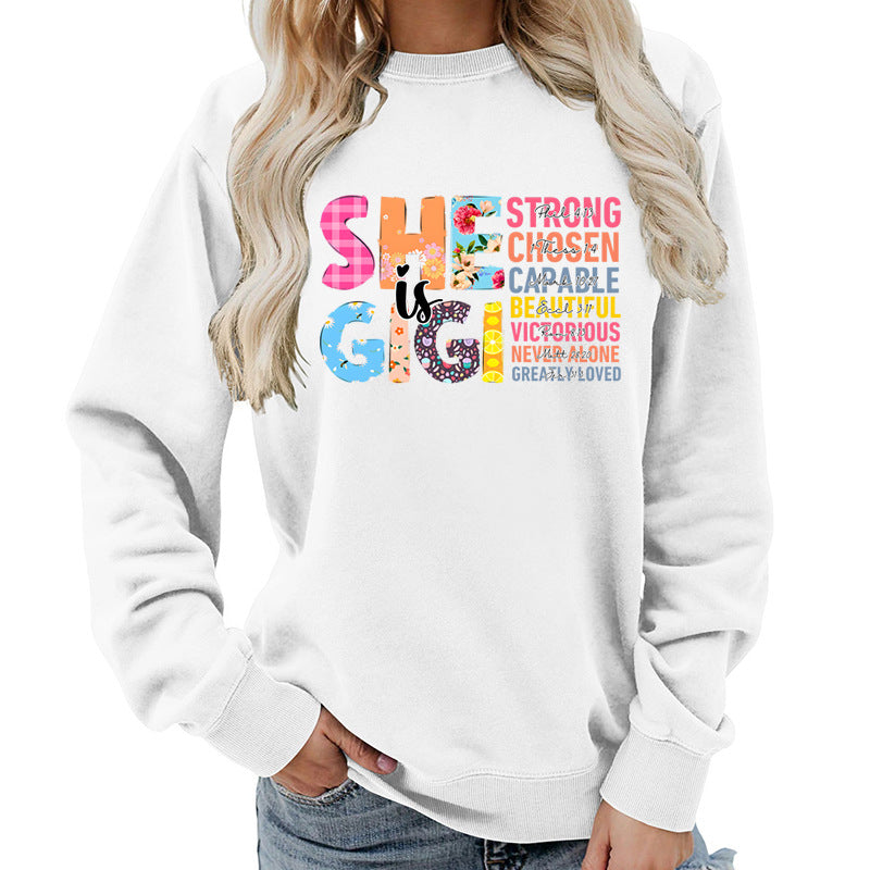 Damen Sweatshirt mit inspirierendem Text-Design