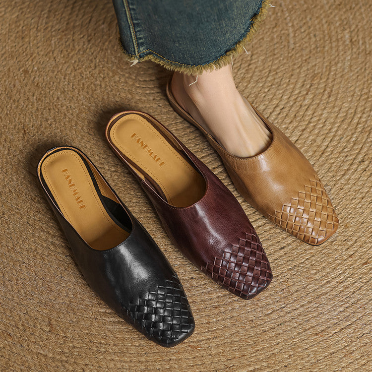 Nora | Damen Leder Mules mit stilvollem Look