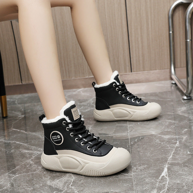 Damen Hochkomfortable Winter Sneakers mit isolierendem Fleece-Futter