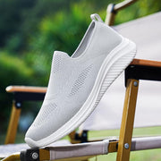 Herren Leichte Slip-On Sport Sneakers mit Atmungsaktivem Strickdesign Heidi-Mode