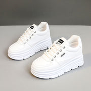 Damen modische Plateau-Sneaker mit rutschfester Sohle und bequemer Polsterung
