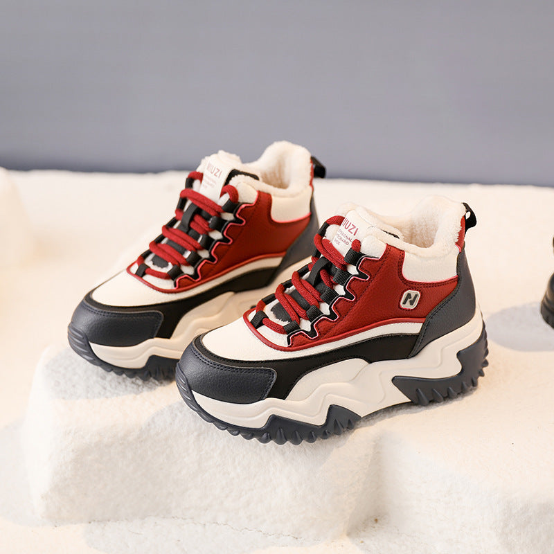 Damen Sportliche High-Top Sneakers mit kuscheligem Innenfutter