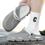 Herren Atmungsaktive Clogs mit verstellbarem Riemen Heidi-Mode