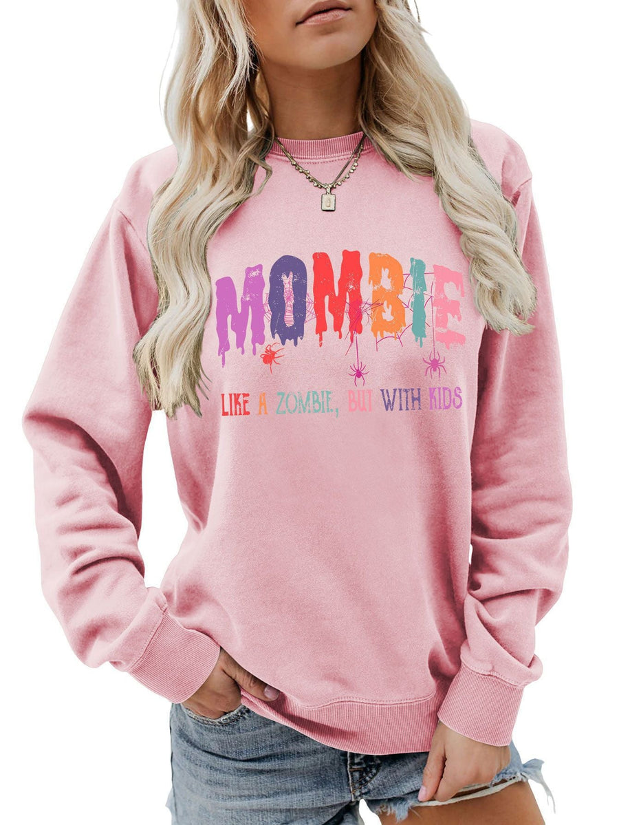 Damen Sweatshirt mit kreativem Zombie-Motiv