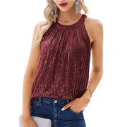 Damen Glitzerndes Oberteil mit eleganter Rüschen- und Schimmerstruktur Heidi-Mode