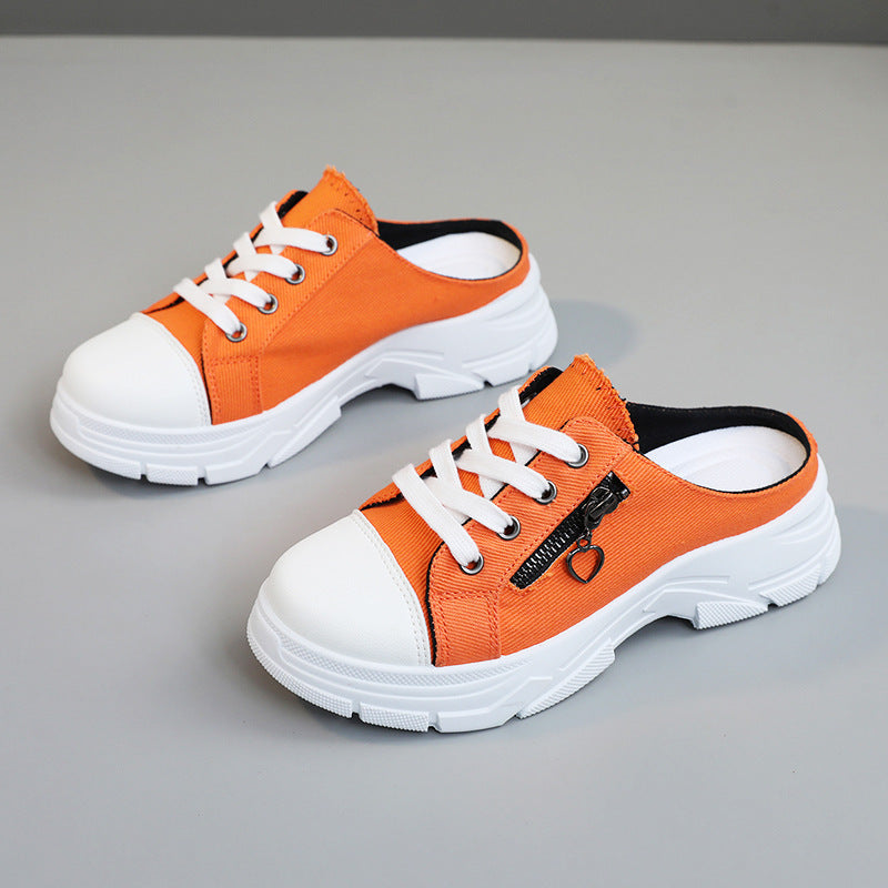 Damen Slip-On Sneakers mit modischem Reißverschluss und bequemem Fußbett