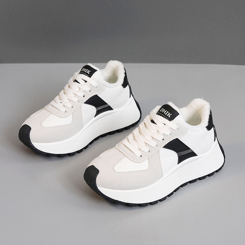 Damen Komfortable Sneakers mit warmem Innenfutter