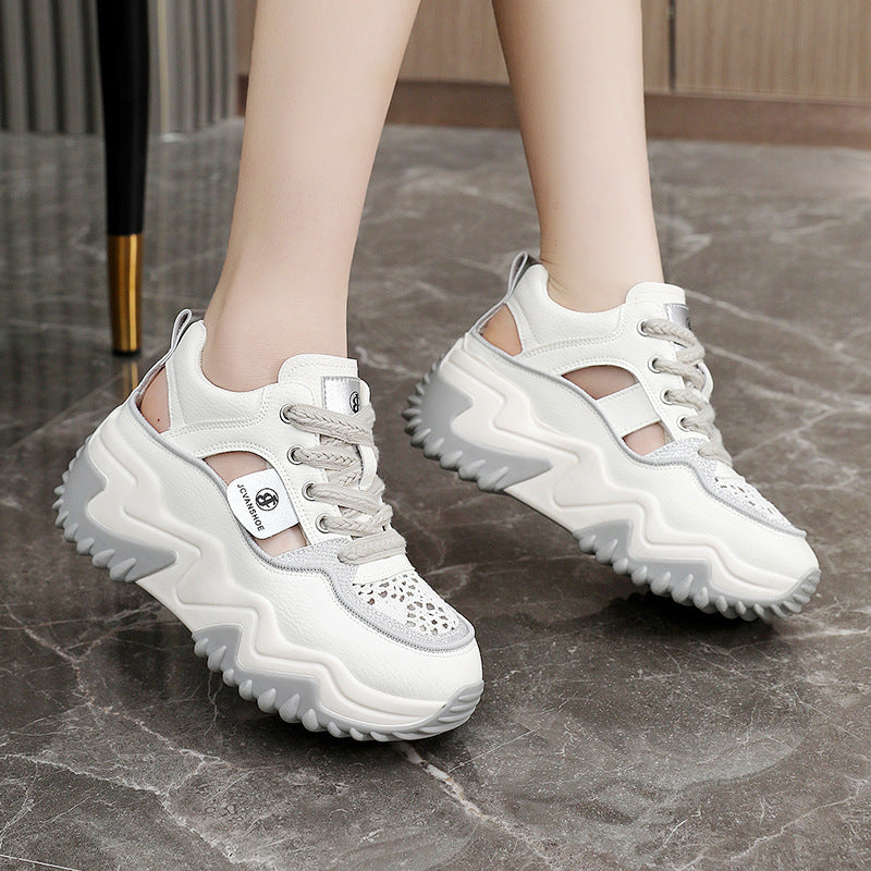 Damen Modische Chunky Sneakers mit luftdurchlässigem Obermaterial