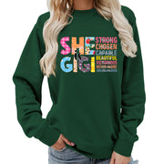 Damen Sweatshirt mit inspirierendem Text-Design