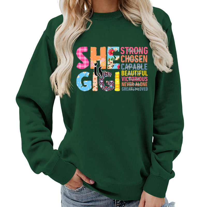 Damen Sweatshirt mit inspirierendem Text-Design