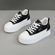 Damen Plateau-Sneaker mit atmungsaktiver Oberflächenstruktur und rutschfester Laufsohle