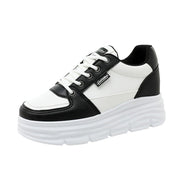 Damen modische Plateau-Sneaker mit rutschfester Sohle und bequemer Polsterung