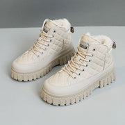 Damen modische Winterstiefel mit rutschfester Sohle und kuscheligem Innenfutter
