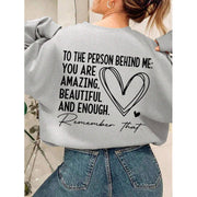 Damen Sweatshirt mit inspirierendem Motiv und lässiger Passform