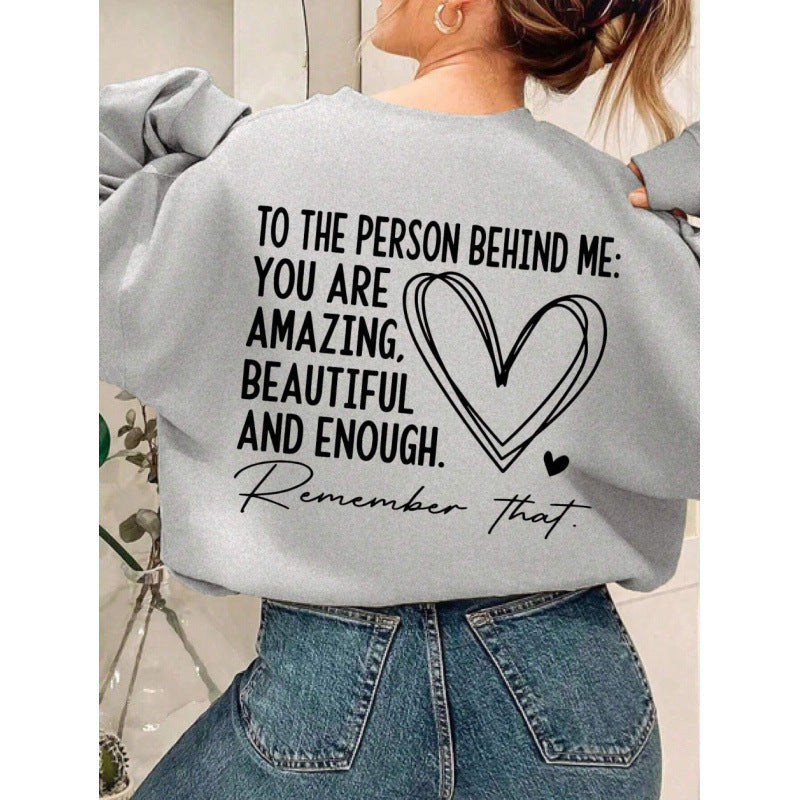 Damen Sweatshirt mit inspirierendem Motiv und lässiger Passform