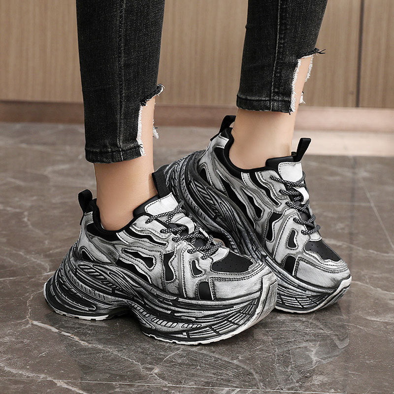 Damen Chunky Sneakers mit innovativem und elastischem Design
