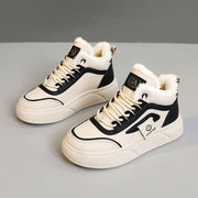 Damen modische High-Top Sneakers mit kuscheligem Innenfutter und rutschfester Sohle