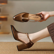 Damen-Mary-Jane-Absätze im Retro-Design - Mireille