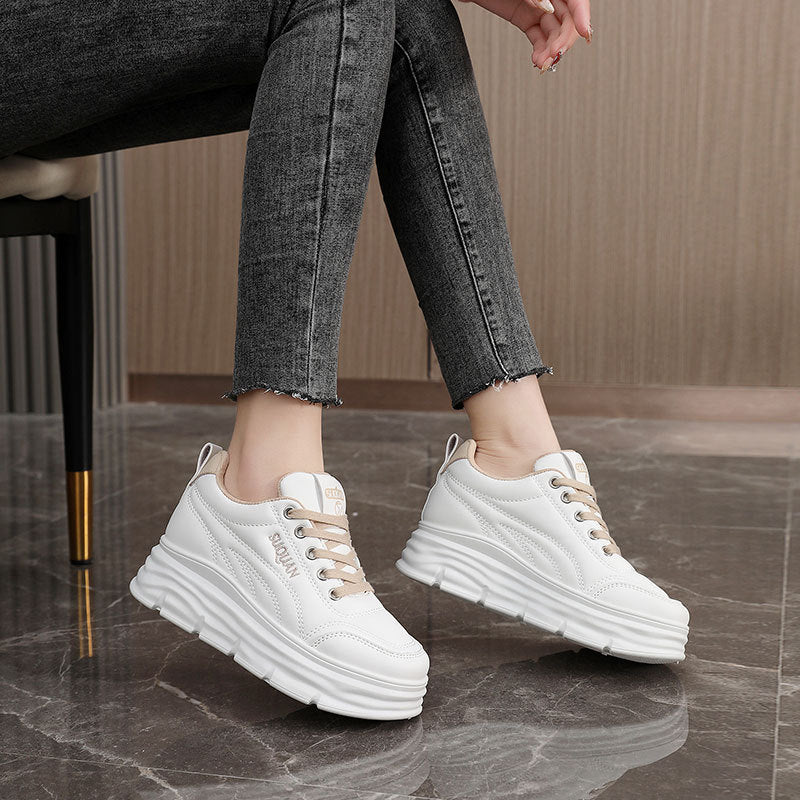 Damen modische Sneaker mit komfortabler Plattform-Sohle