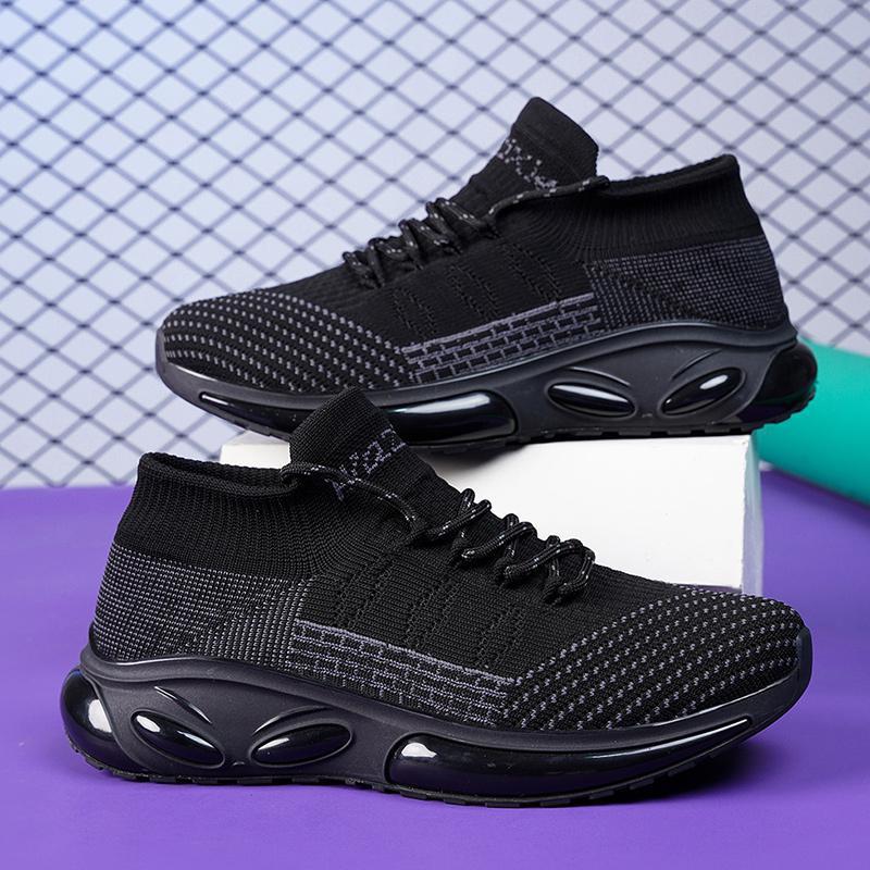 Damen Strick-Laufschuhe mit stoßdämpfender Sohle und atmungsaktivem Design