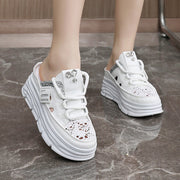 Damen Plateauschlüpfschuhe mit modischem Glitzer-Design